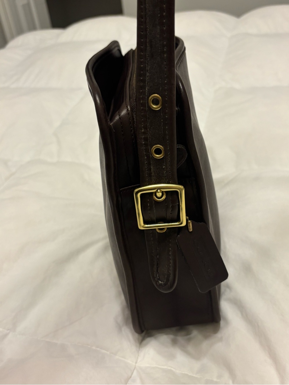 Vintage Coach Legacy North / South Compartment Bag - 9168 Brown - Picture 6 of 16